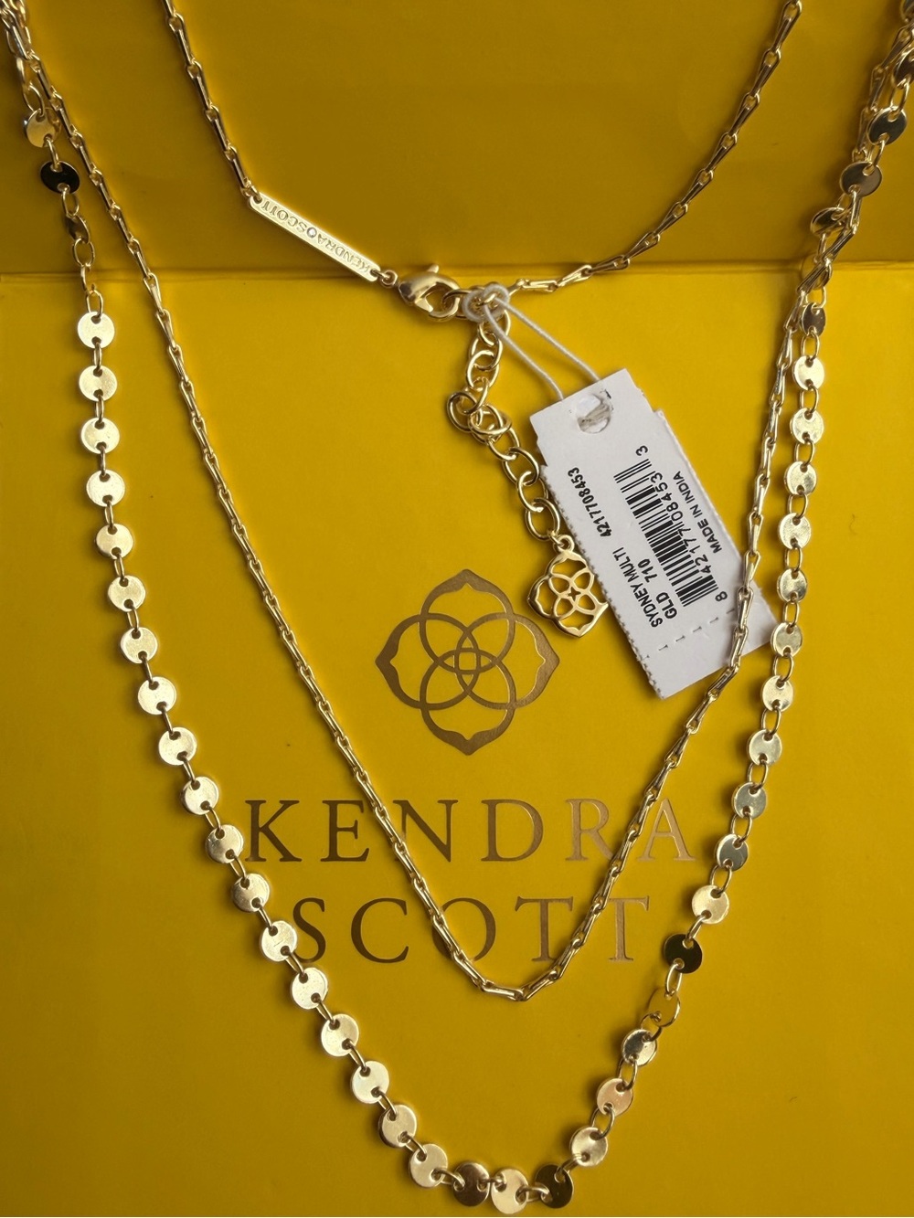 Kendra Scott Gold Layered Disc and Link Necklace